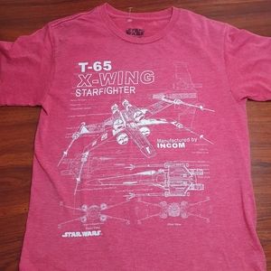 Star wars youth L starfighter red shirt